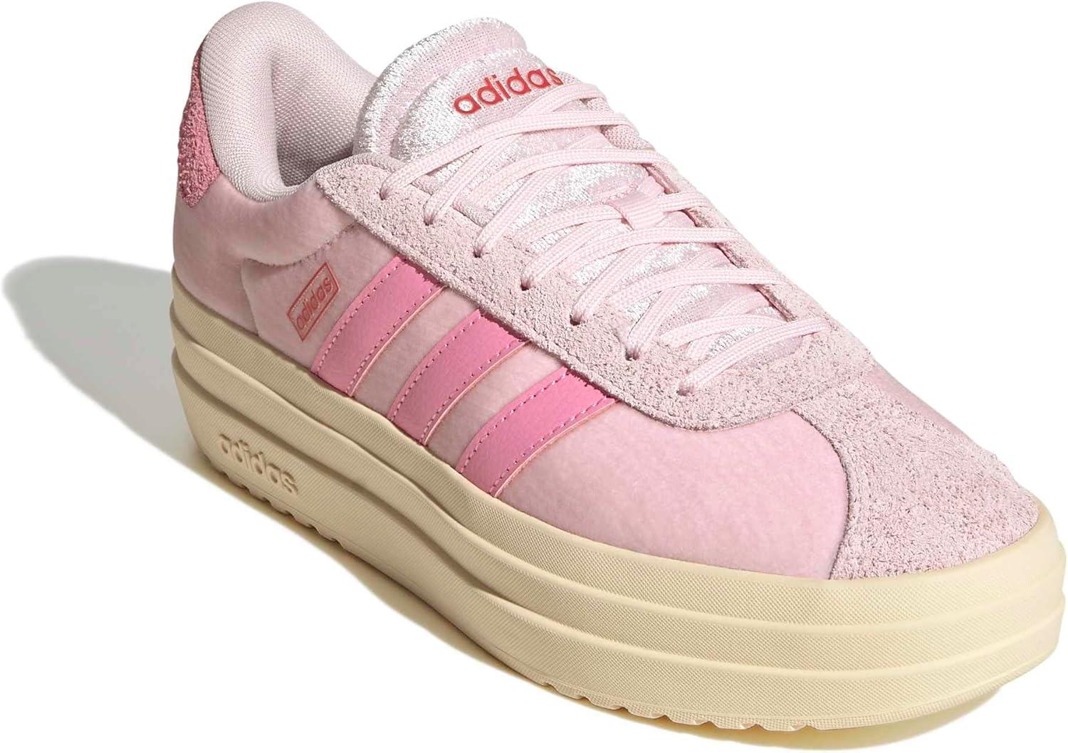 image:imageadidas Womens Vl Court Bold SneakerClear PinkBliss PinkBetter Scarlet