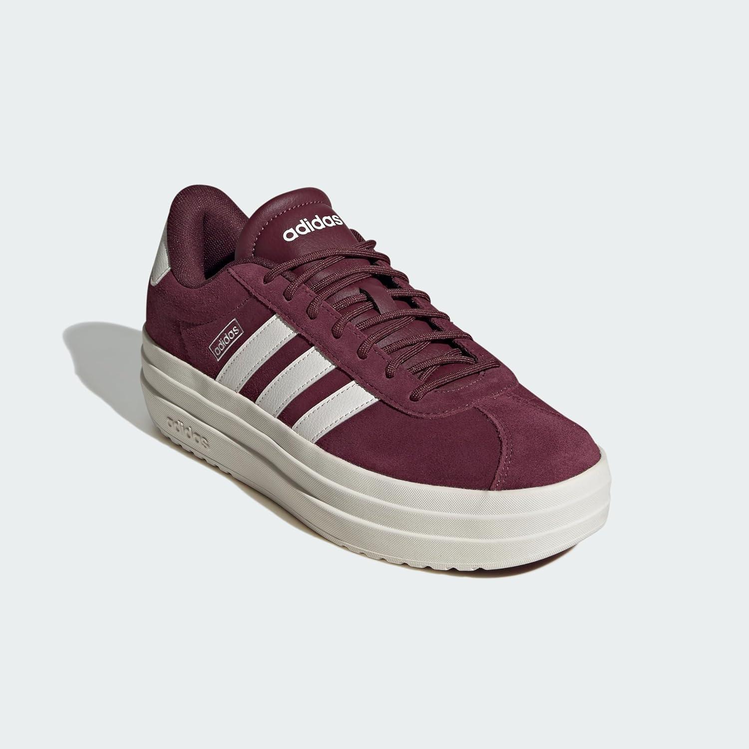 image:imageadidas Womens Vl Court Bold SneakerMaroonWhiteOffwhite