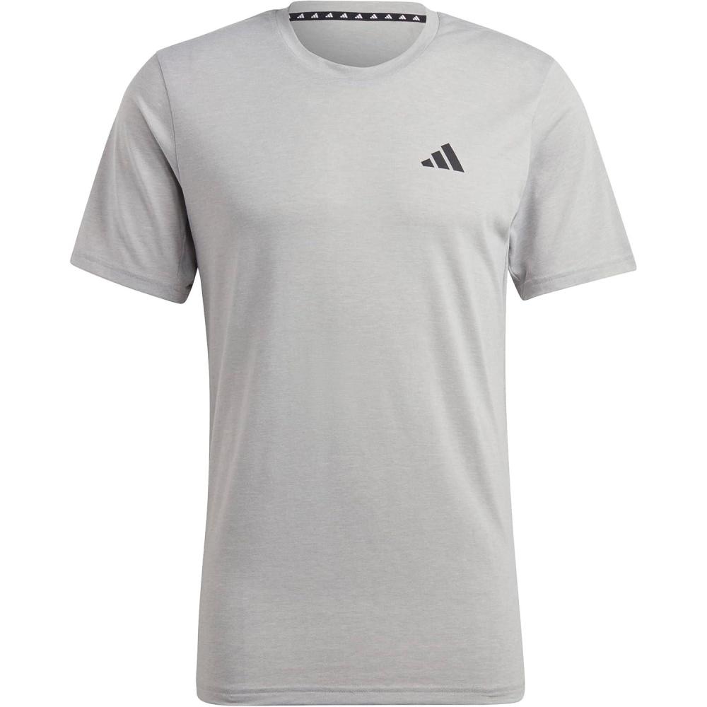 image:imageadidas Mens Essentials Feelready Training TShirtMedium Grey HeatherWhiteBlack