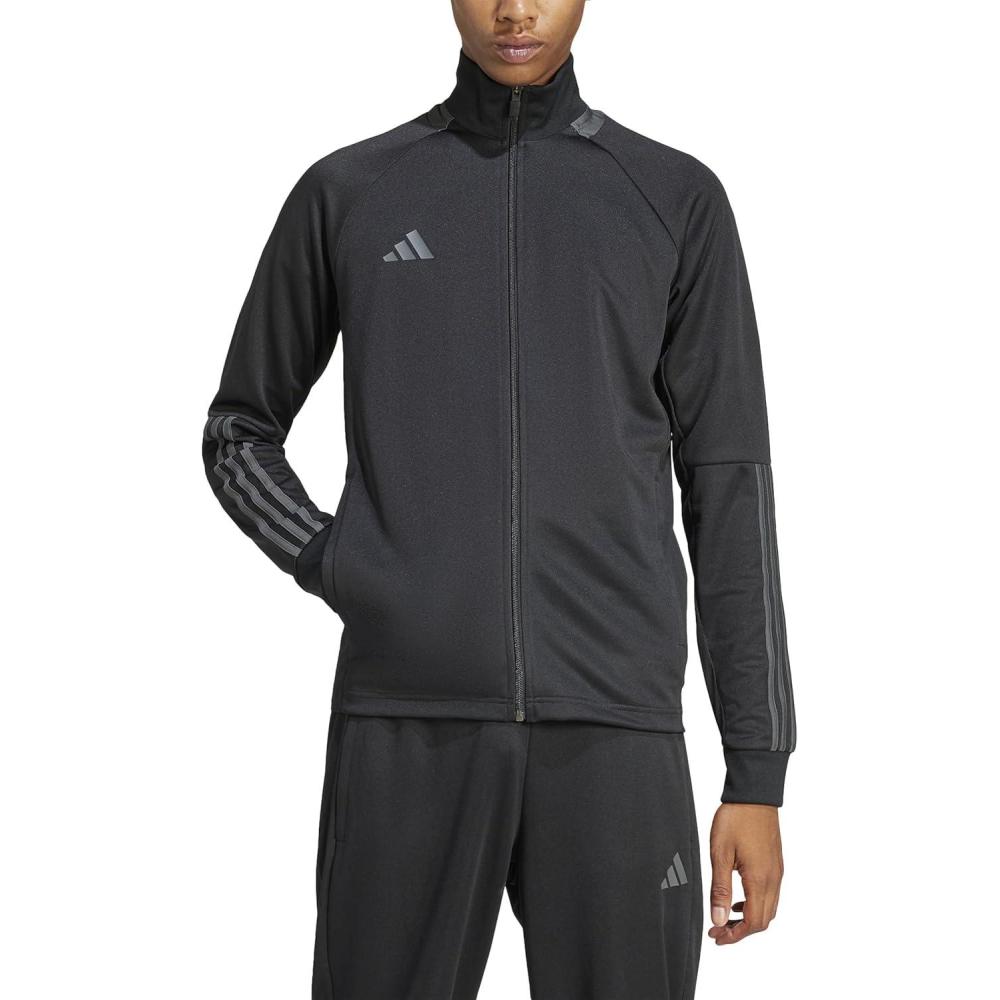 image:imageadidas Mens Sereno Cut 3Stripes Slim Track JacketBlackGrey