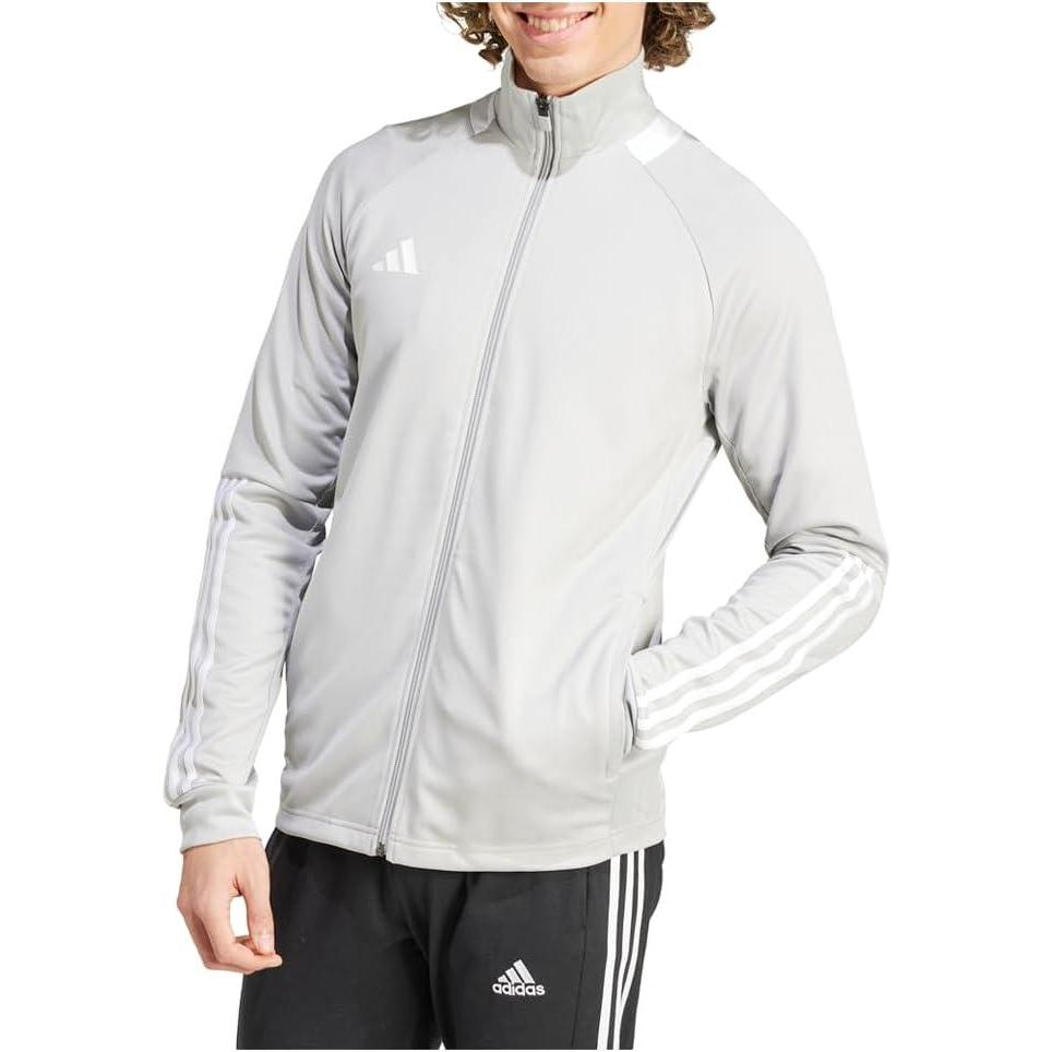 image:imageadidas Mens Sereno Cut 3Stripes Slim Track JacketGreyWhite