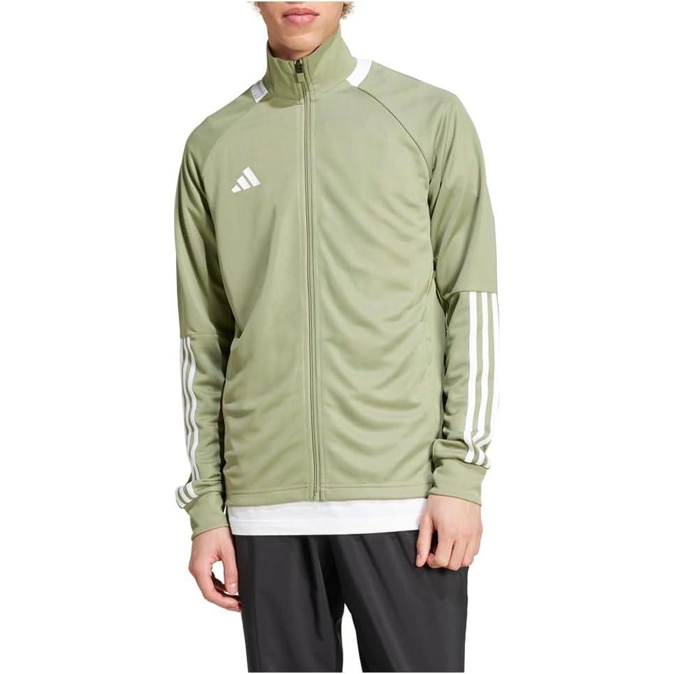 image:imageadidas Mens Sereno Cut 3Stripes Slim Track JacketTent GreenWhite