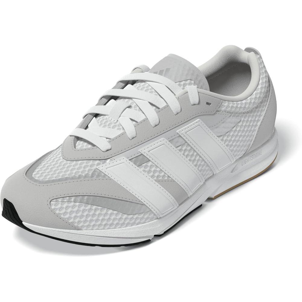 image:imageadidas Womens Lightblaze Lp Lace Up Sneakers Shoes Casual GreyGreyWhiteSilver Metallic