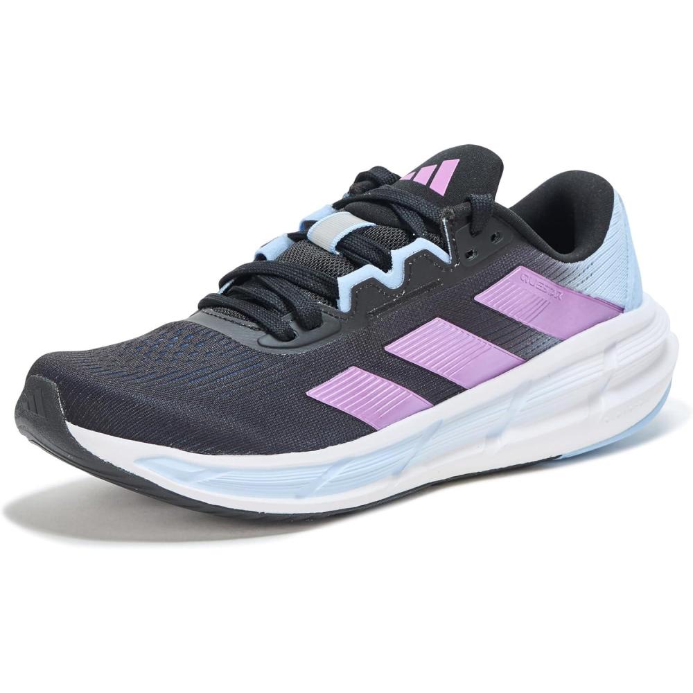 image:imageadidas Womens Questar 3 Running ShoesBlackPurple BurstBlue