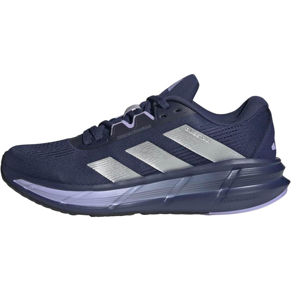 image:imageadidas Womens Questar 3 Running ShoesIndigoSilver MetallicPurple
