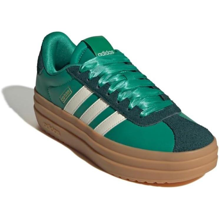 image:imageadidas Womens Vl Court Bold SneakerCourt GreenOff WhiteAurora Ivy