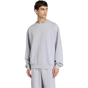 adidas mens Soft Lux Loose Sweatshirt(Halo Silver)
