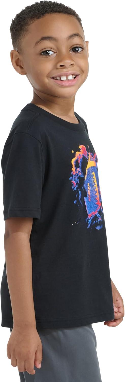 image:imageadidas Boys Short Sleeve Sport Graphic Tee ShirtBlack With Multicolor