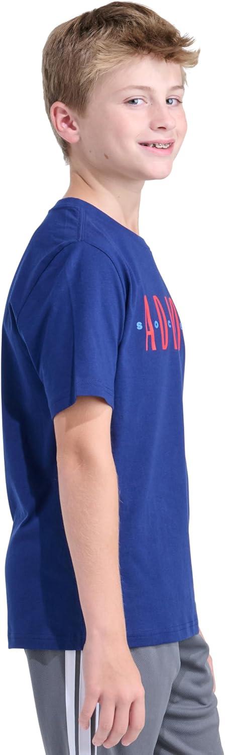 image:imageadidas Boys Short Sleeve Sport Graphic Tee ShirtDark Blue