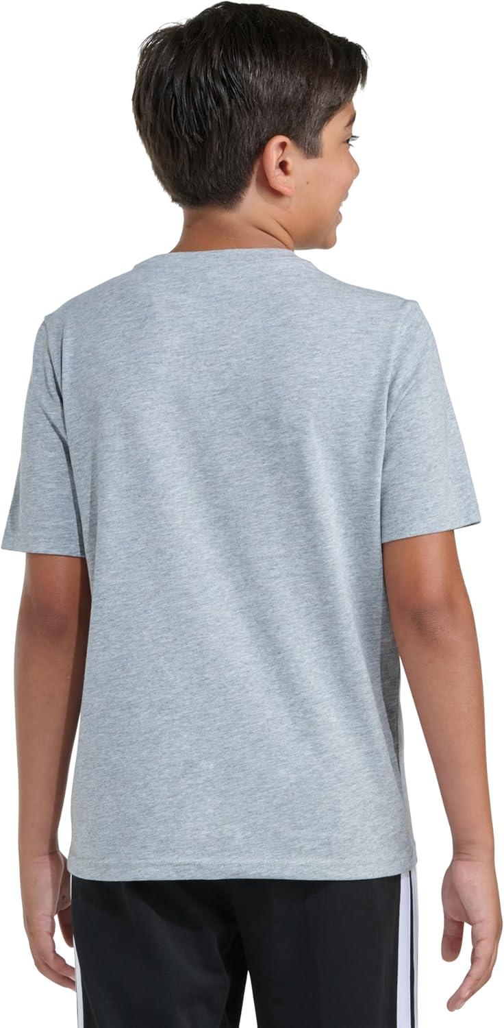 image:imageadidas Boys Short Sleeve Sport Graphic Tee ShirtMedium Grey Heather