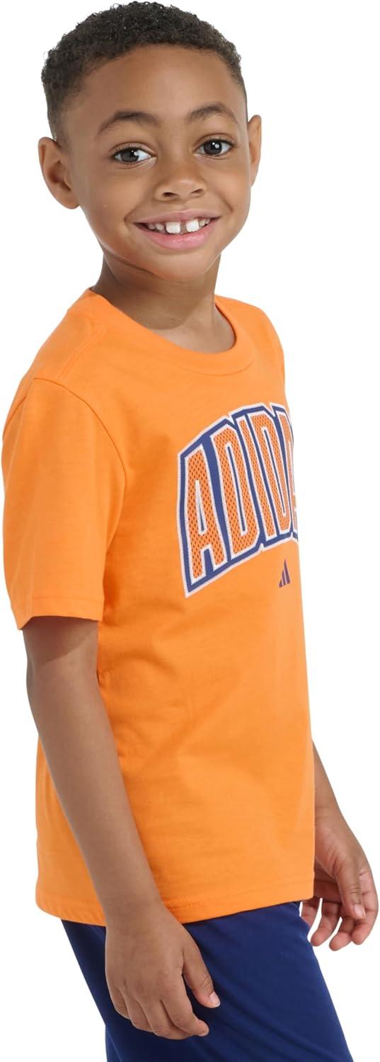 image:imageadidas Boys Short Sleeve Sport Graphic Tee ShirtPure Orange