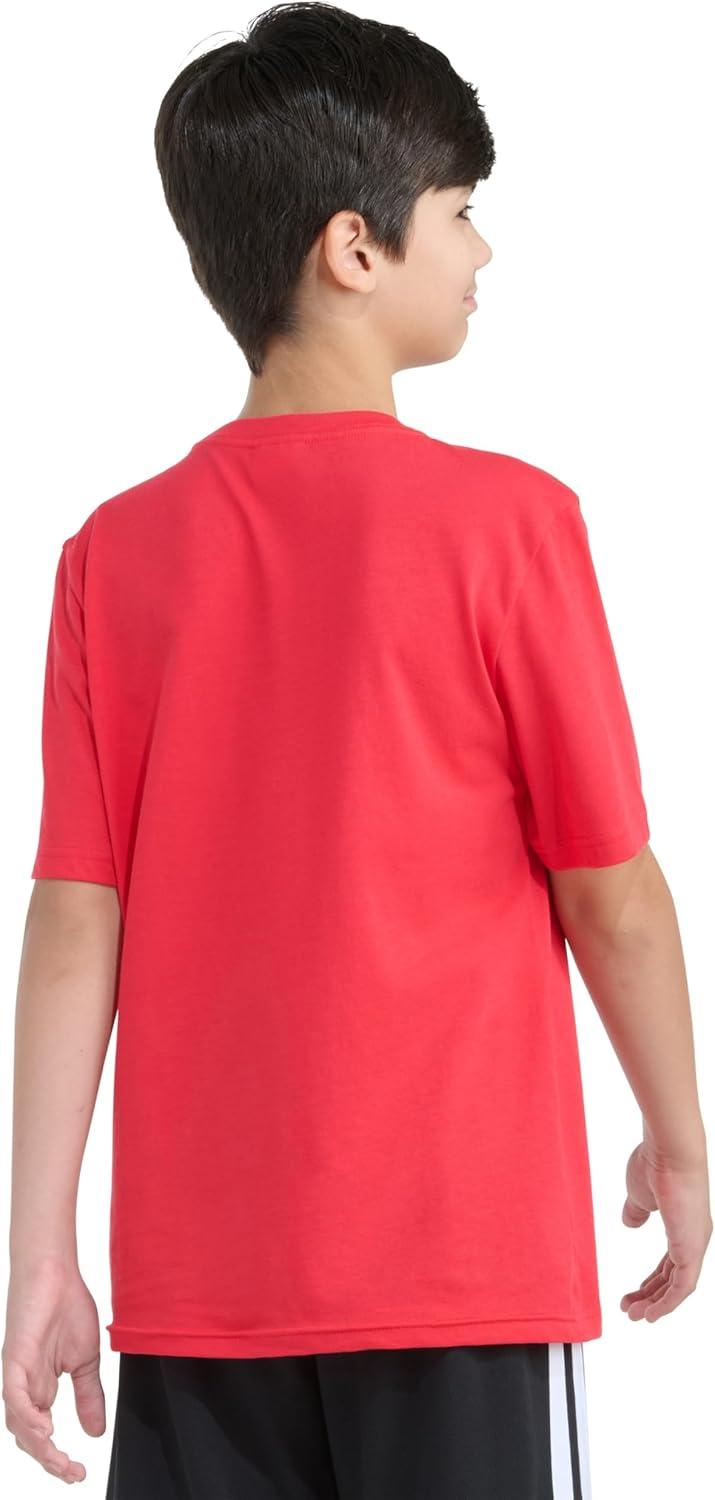 image:imageadidas Boys Short Sleeve Sport Graphic Tee ShirtPure Ruby