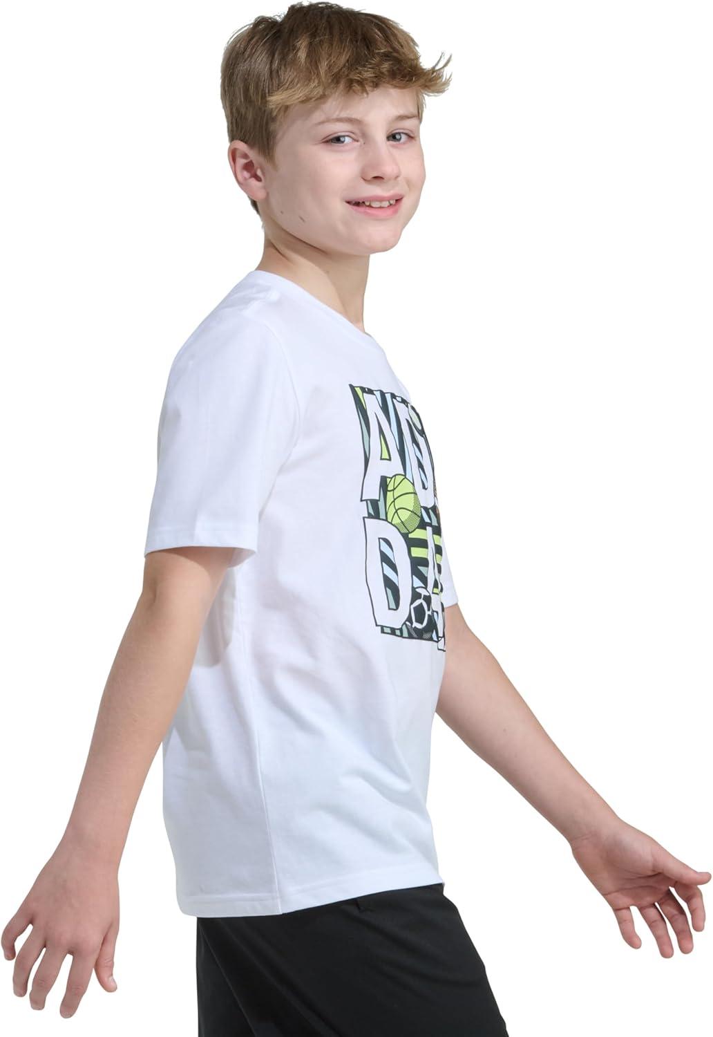 image:imageadidas Boys Short Sleeve Sport Graphic Tee ShirtWhite