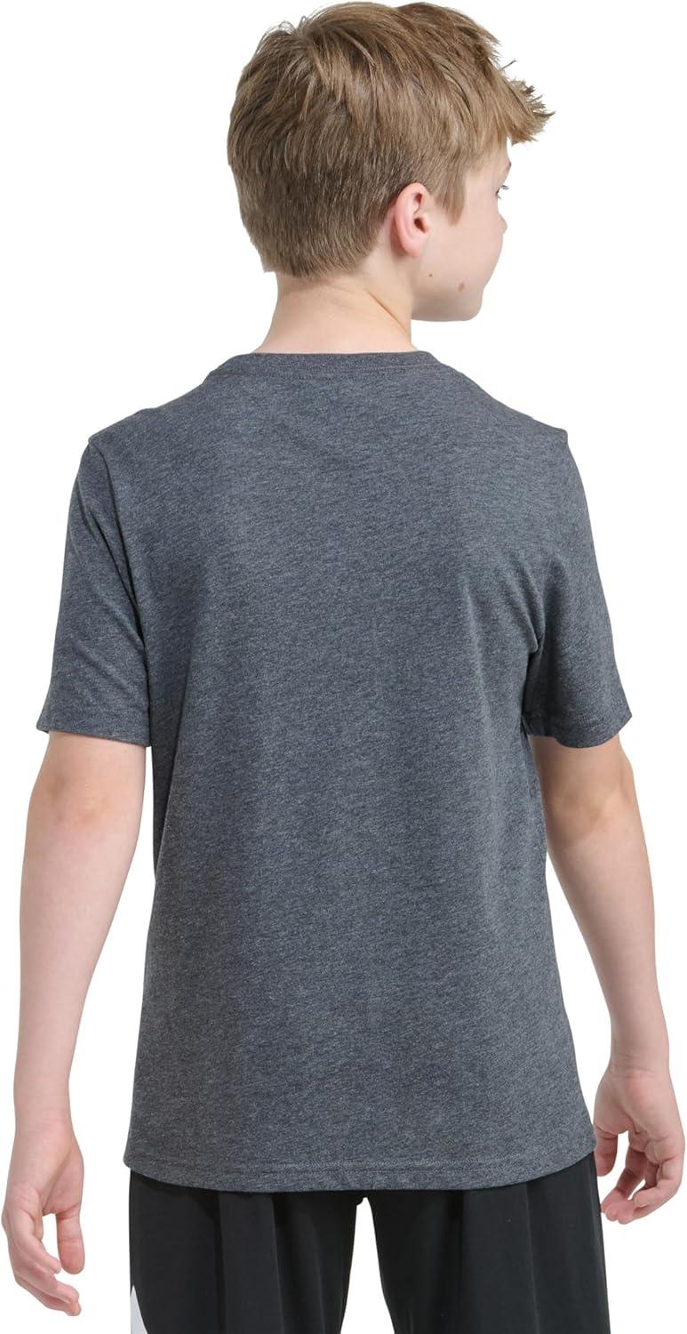image:imageadidas Boys Short Sleeve Tiger Camo Bos Cotton Tee T ShirtDark Grey Heather