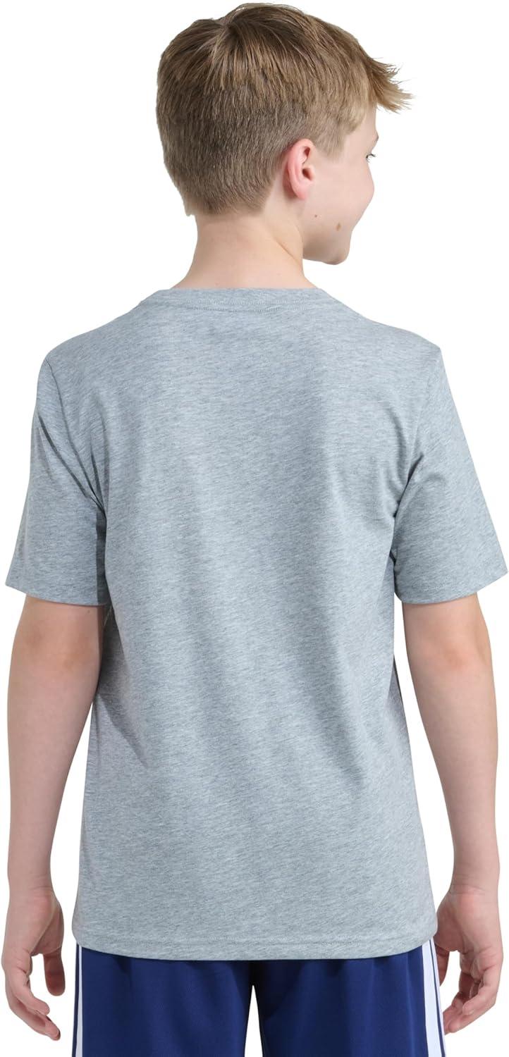 image:imageadidas Boys Short Sleeve Tiger Camo Bos Cotton Tee T ShirtMedium Grey Heather