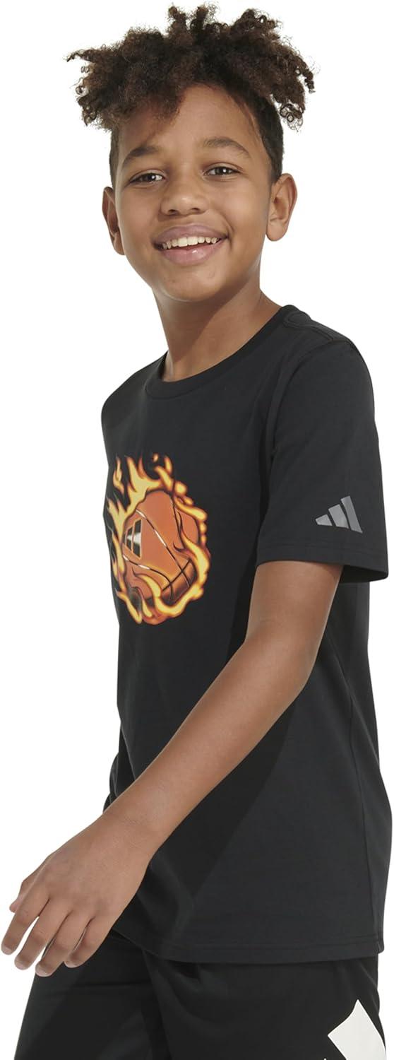image:imageadidas Boys Short Sleeve Tiger Camo Bos Cotton Tee T ShirtNew Black Basketball
