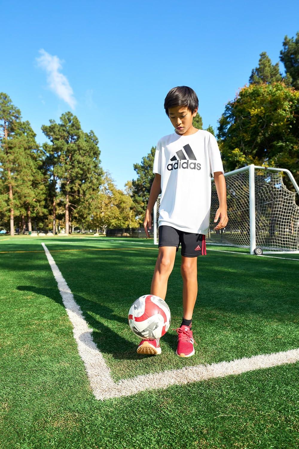 image:imageadidas Boys Short Sleeve Tiger Camo Bos Cotton Tee T ShirtRed Core