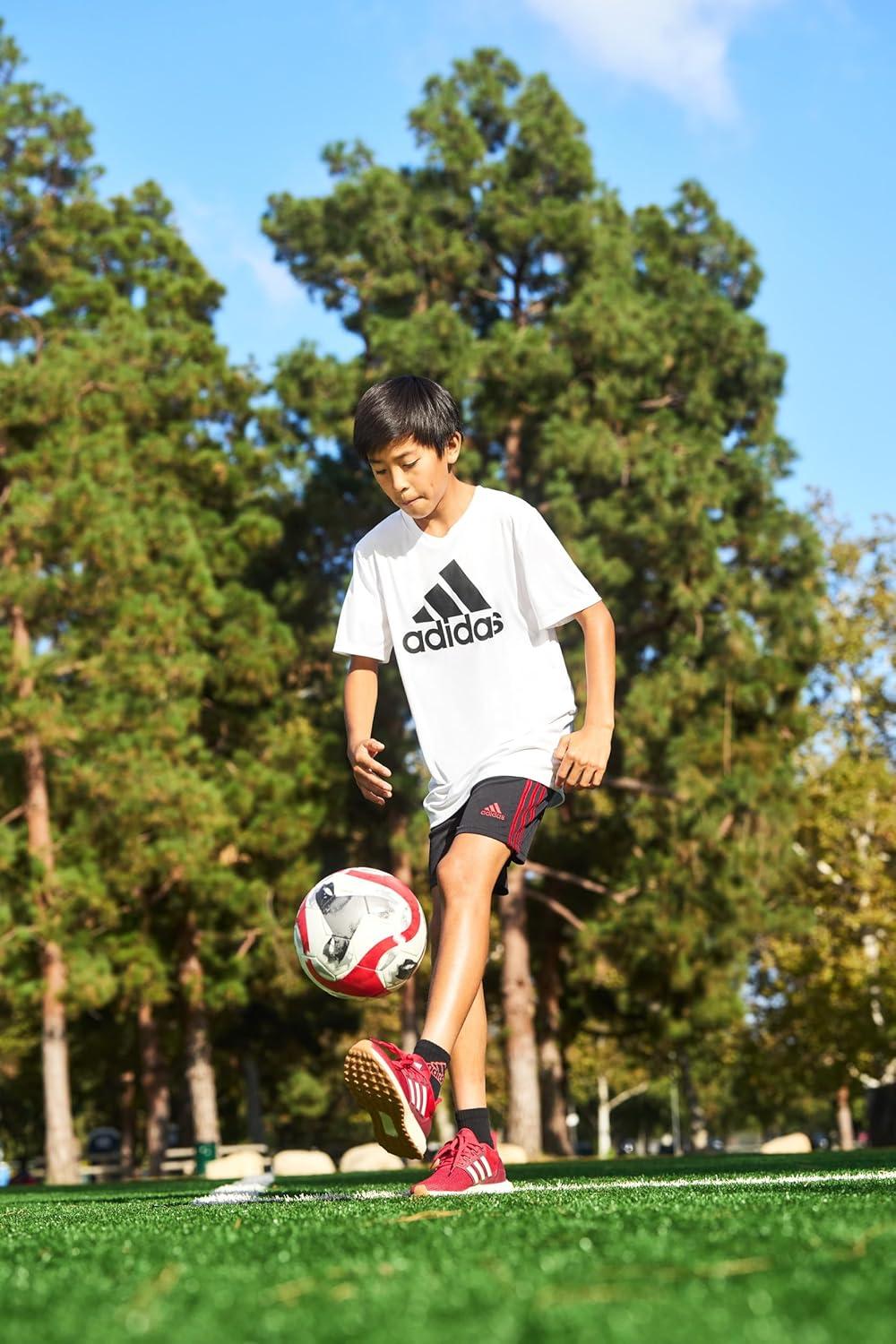image:imageadidas Boys Short Sleeve Tiger Camo Bos Cotton Tee T ShirtRed Core