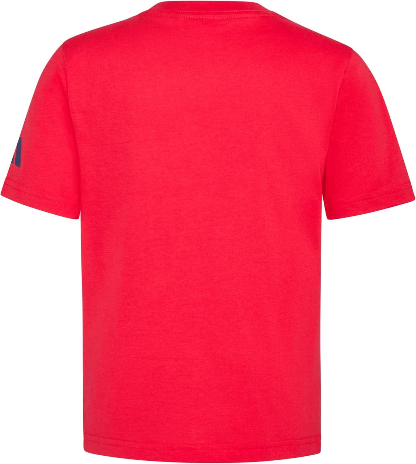 image:imageadidas Boys Short Sleeve Tiger Camo Bos Cotton Tee T ShirtRedNavy