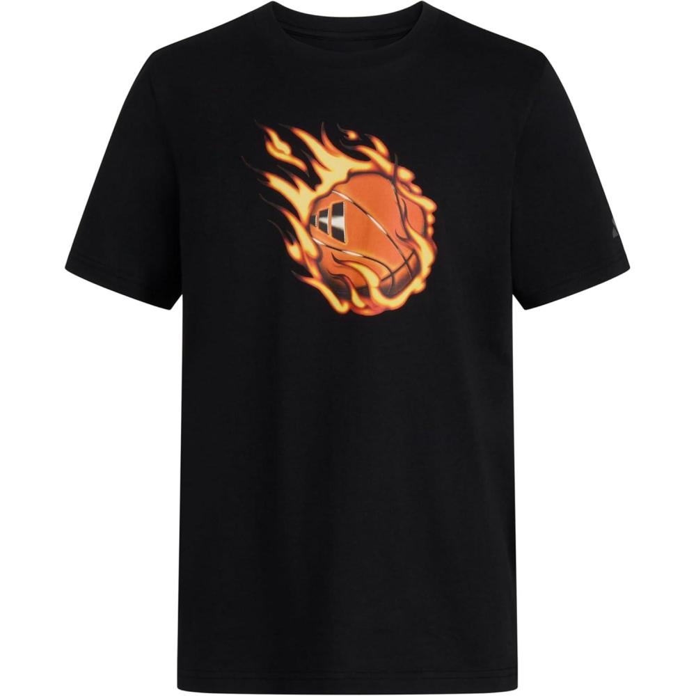 image:imageadidas Boys Short Sleeve Tiger Camo Bos Cotton Tee T ShirtNew Black Basketball