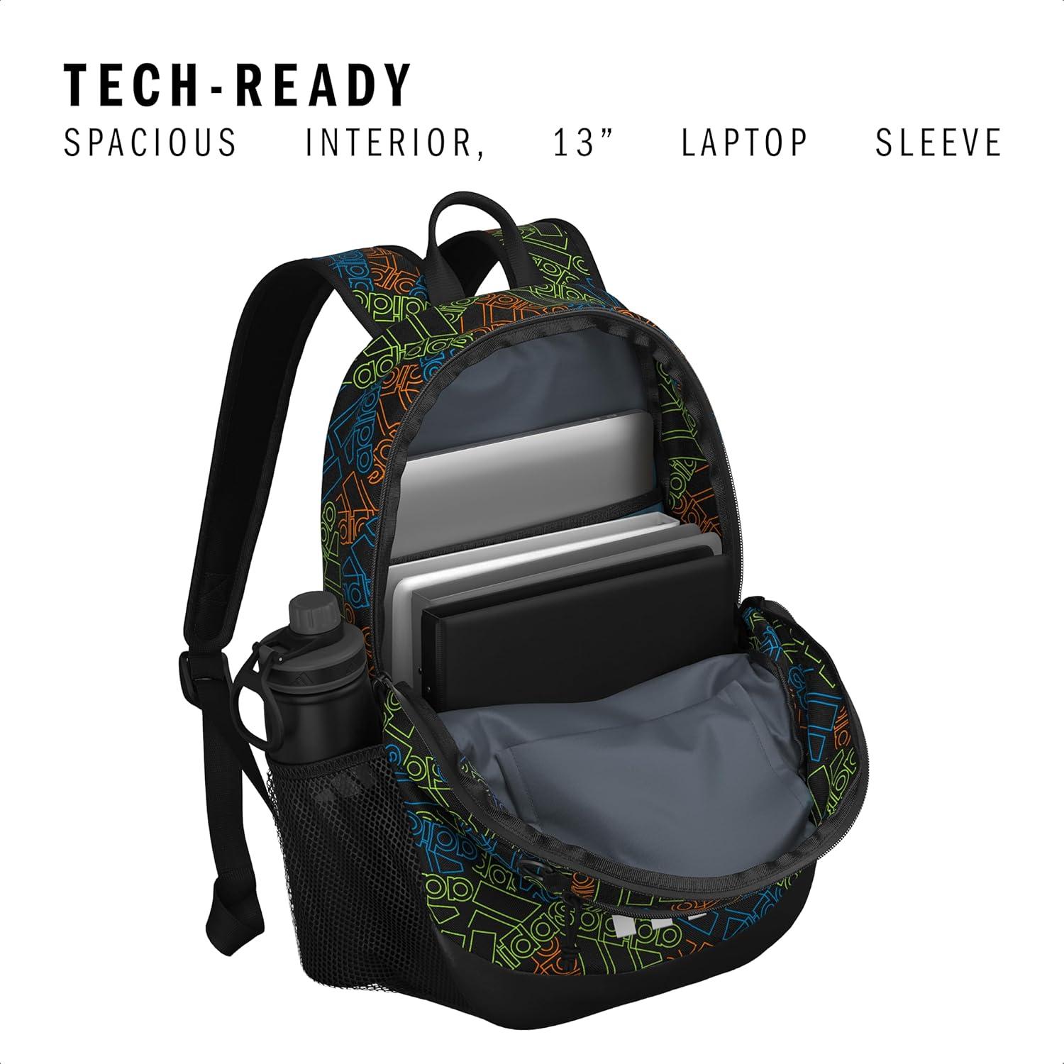 image:imageOriginator Small Backpack for men and women athletic book bag with laptop sleeveOutline Bos Toss BlackBlackWhite