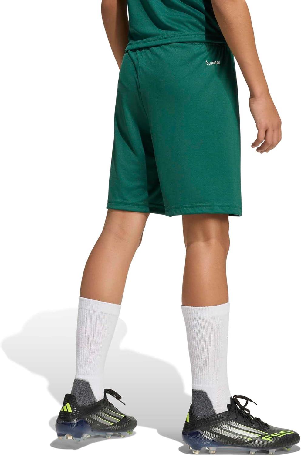 image:imageadidas UnisexChild Entrada 26 ShortsTeam Dark GreenWhite