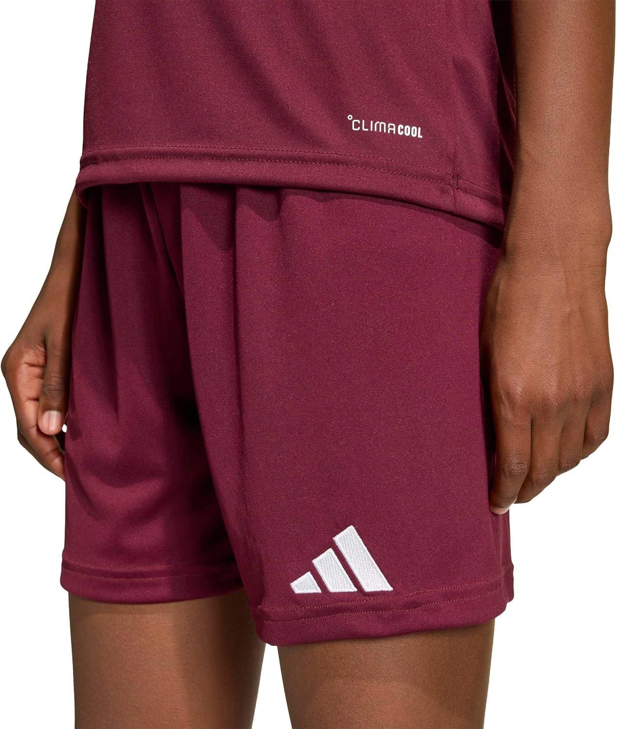 image:imageadidas UnisexChild Entrada 26 ShortsTeam MaroonWhite