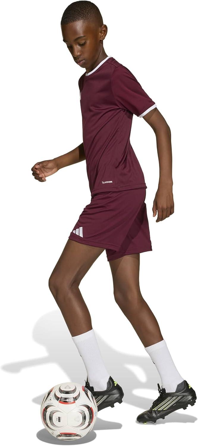image:imageadidas UnisexChild Entrada 26 ShortsTeam MaroonWhite
