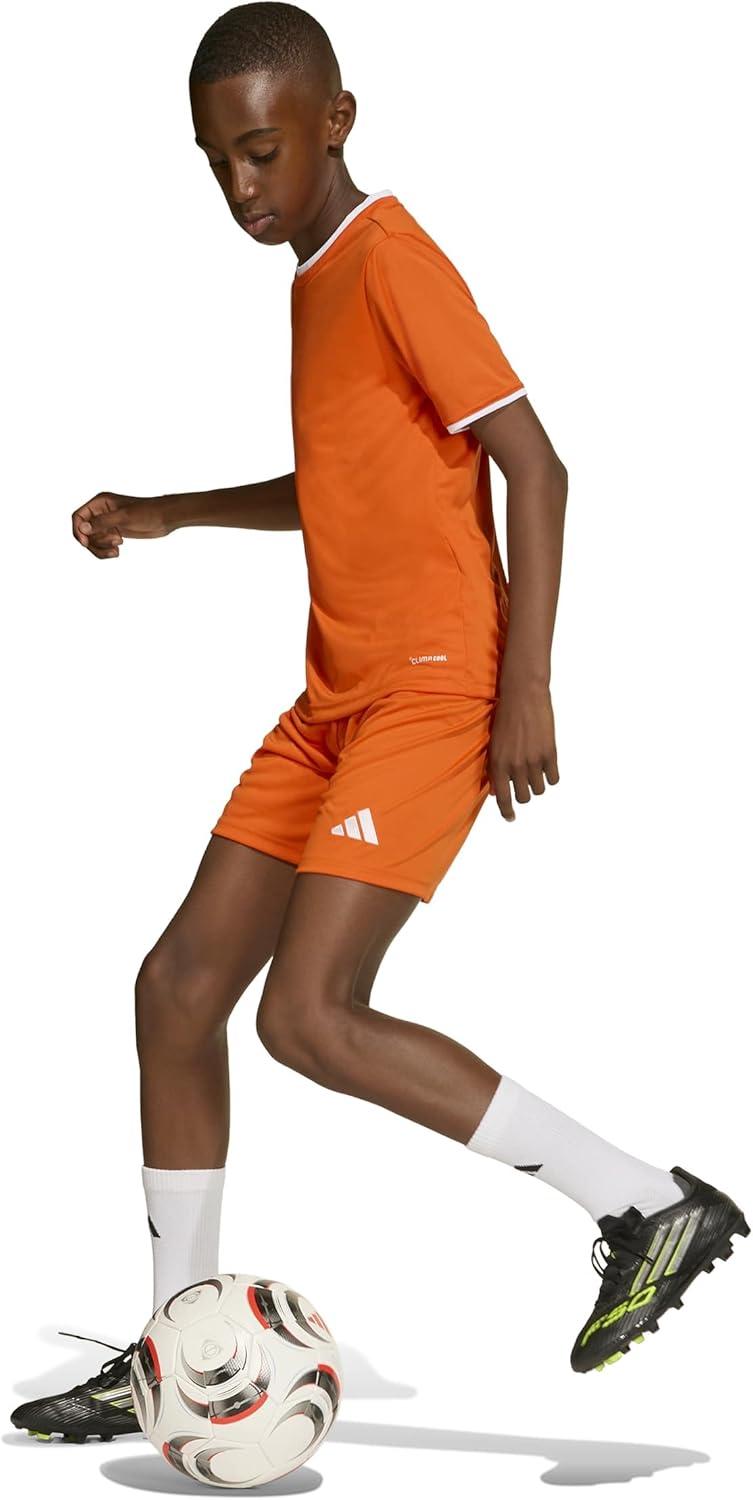 image:imageadidas UnisexChild Entrada 26 ShortsTeam OrangeWhite
