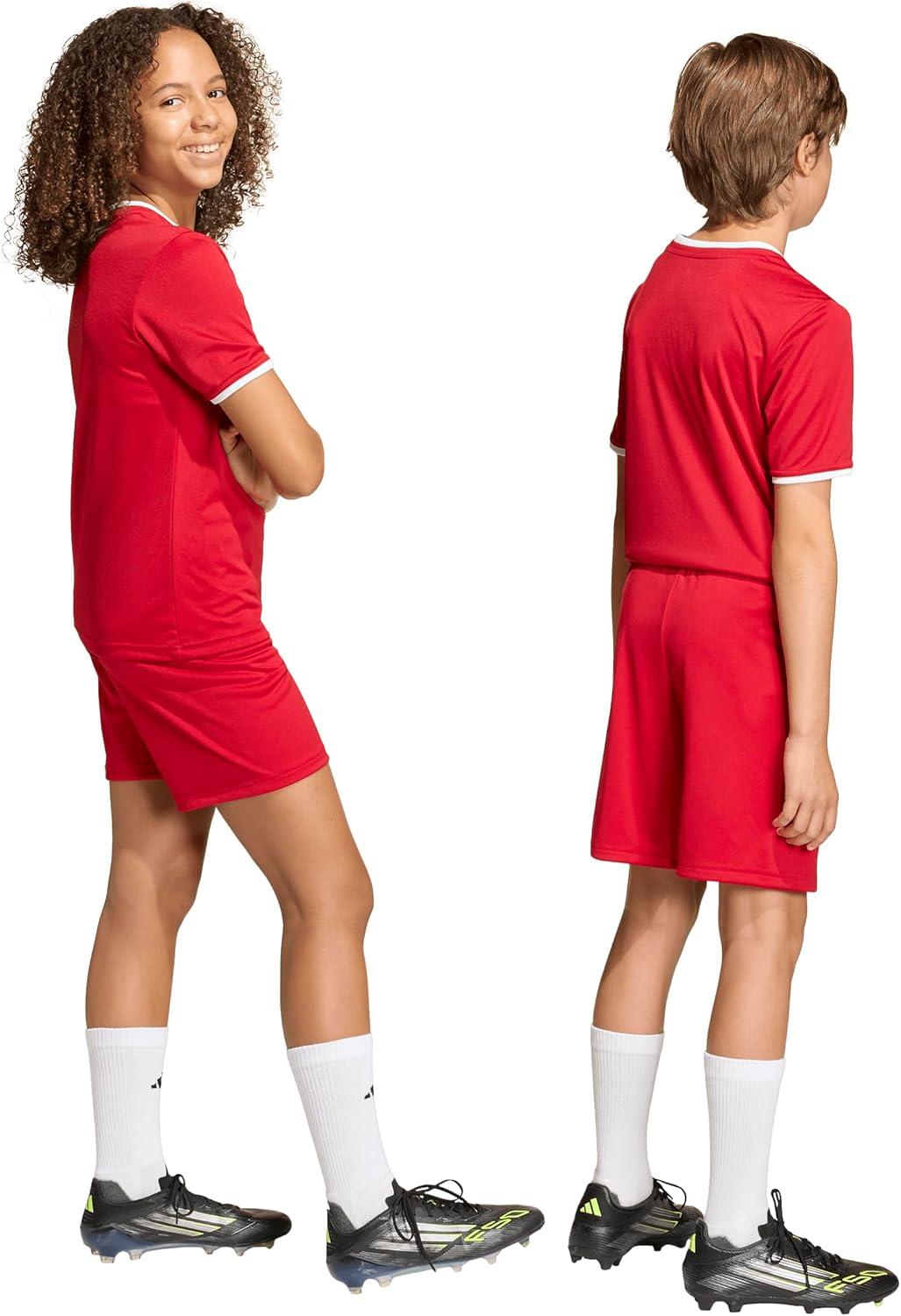 image:imageadidas UnisexChild Entrada 26 ShortsTeam Power RedWhite