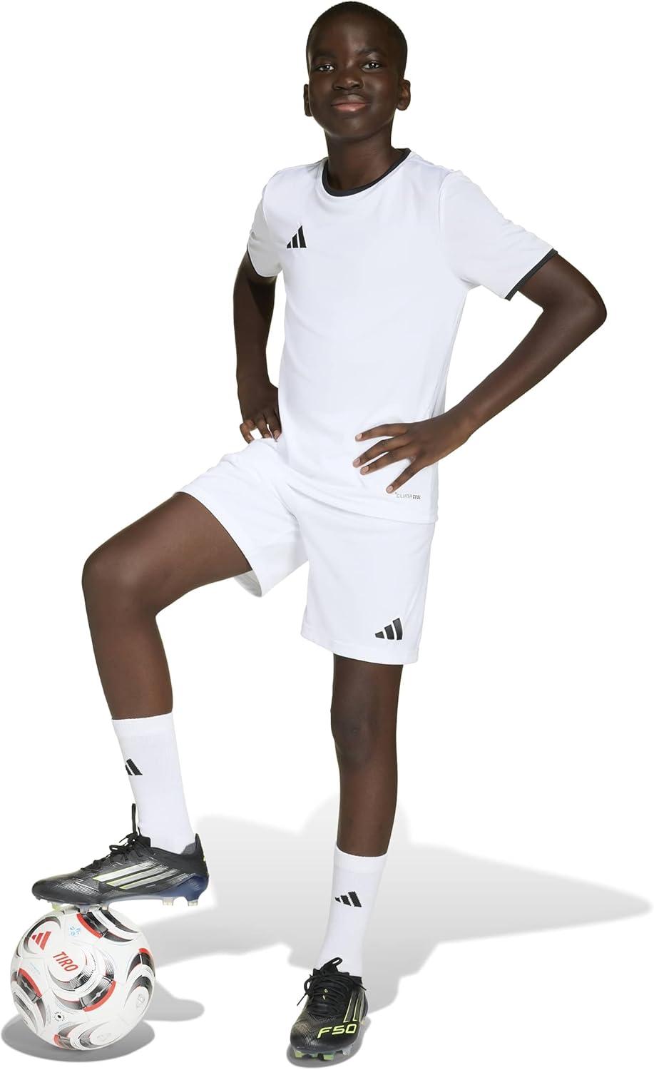 image:imageadidas UnisexChild Entrada 26 ShortsWhiteBlack