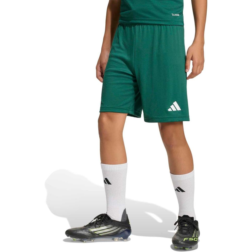 image:imageadidas UnisexChild Entrada 26 ShortsTeam Dark GreenWhite