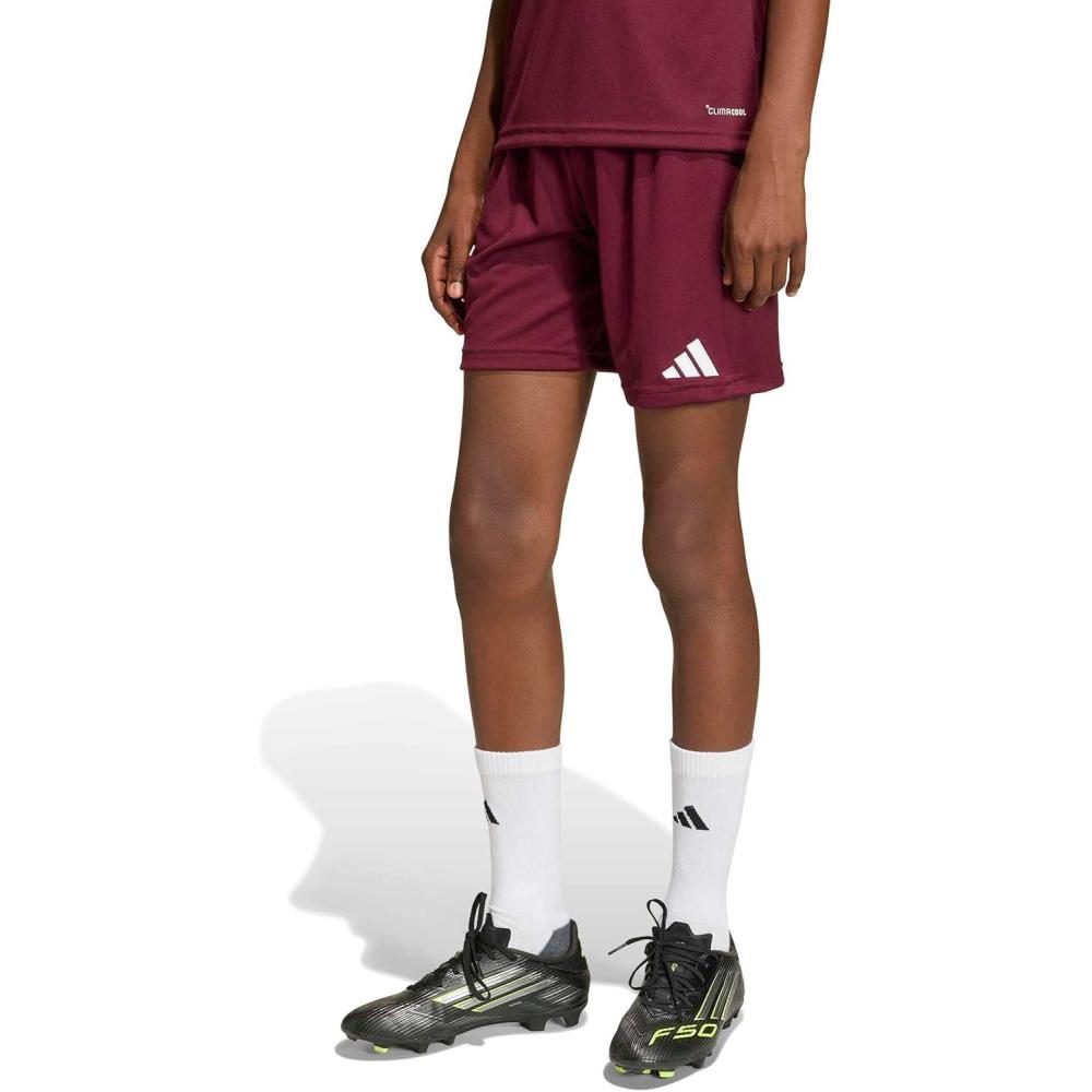 image:imageadidas UnisexChild Entrada 26 ShortsTeam MaroonWhite