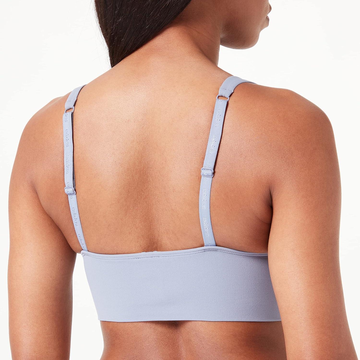 image:imageAdidas Womens MicroStretch Lounge BraSeamless Comfort amp Support209 Greyblue
