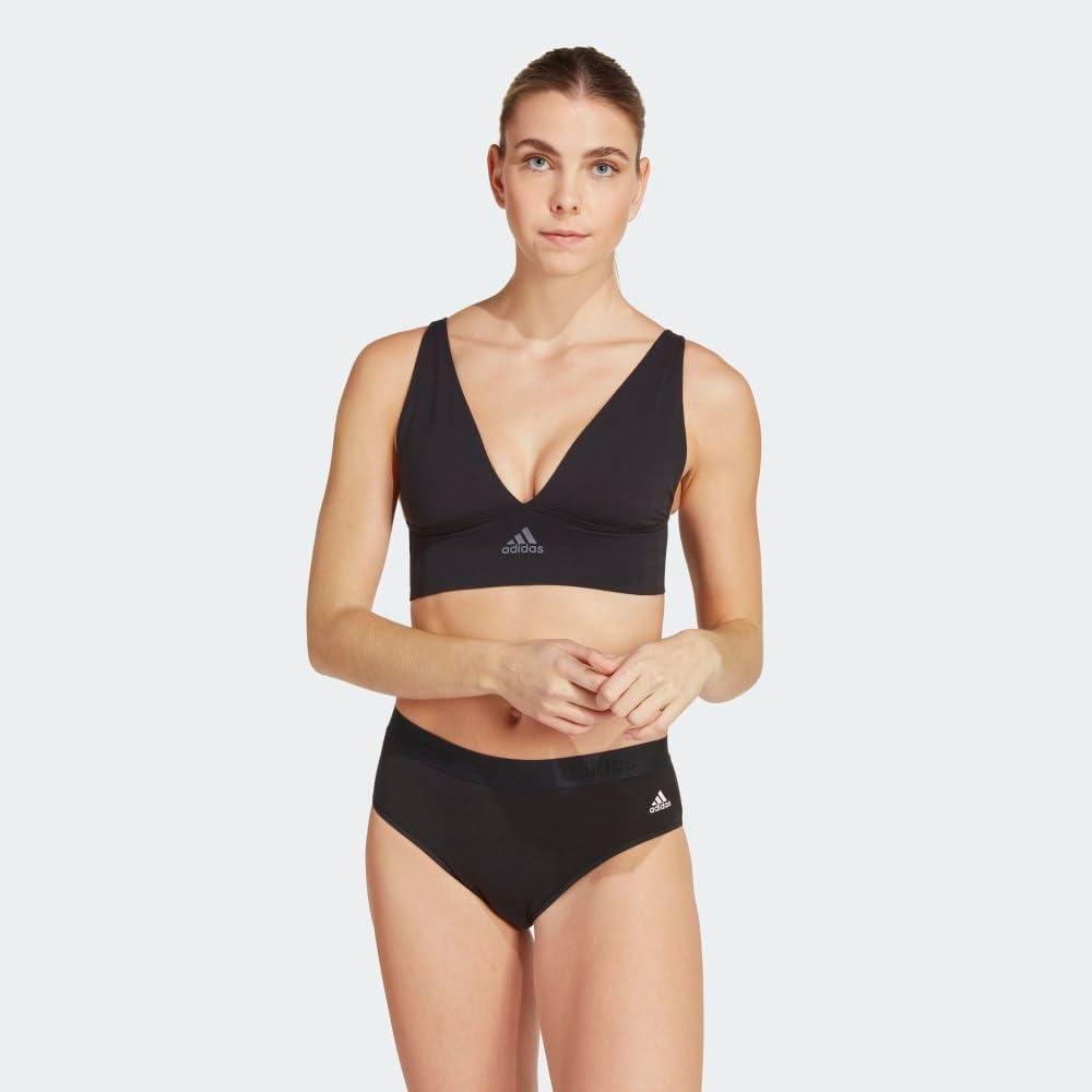 image:imageAdidas Womens MicroStretch Lounge BraSeamless Comfort amp SupportBlack
