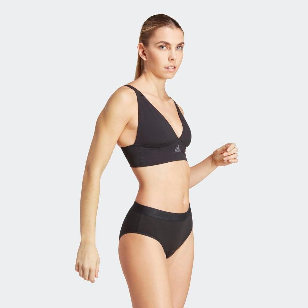image:imageAdidas Womens MicroStretch Lounge BraSeamless Comfort amp SupportBlack