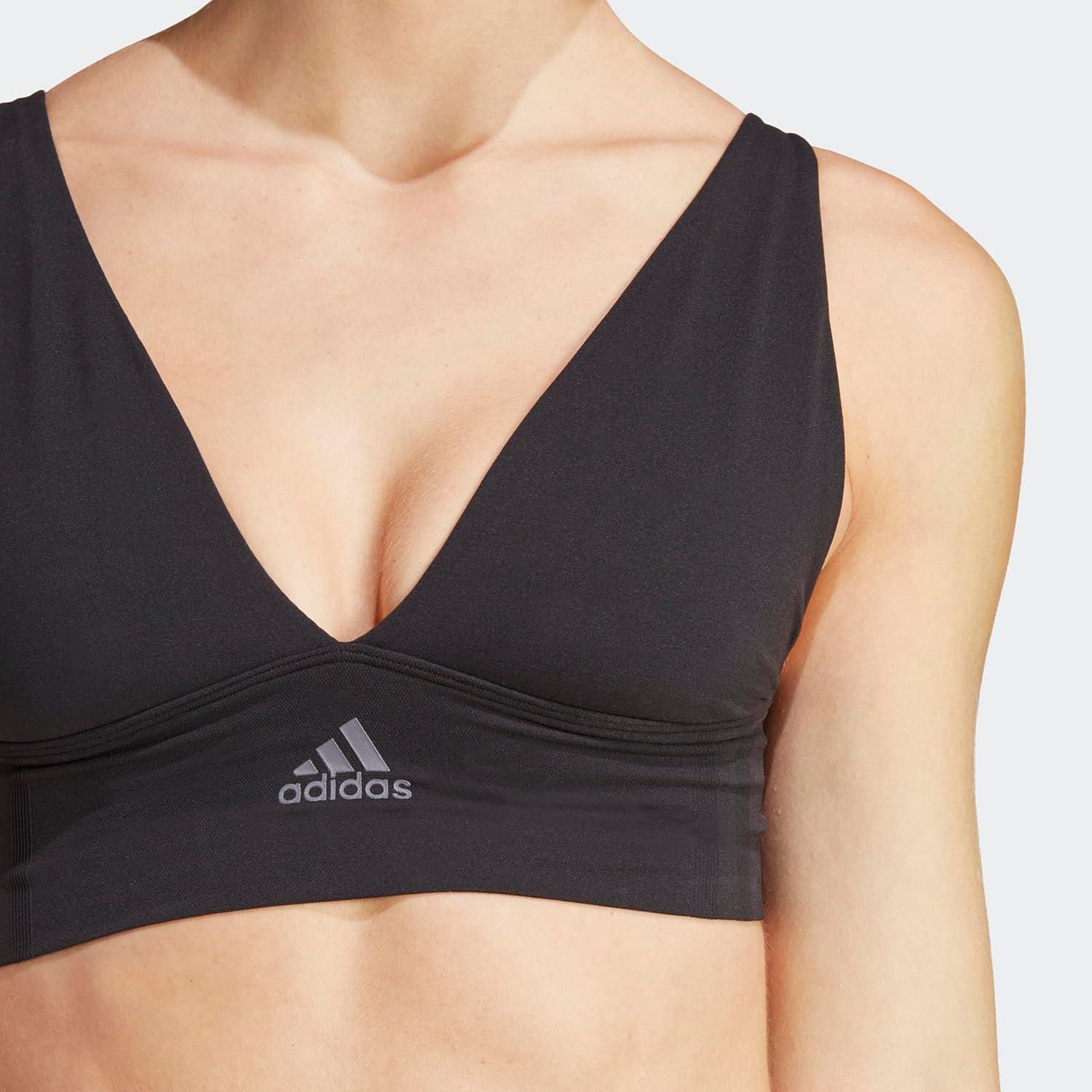 image:imageAdidas Womens MicroStretch Lounge BraSeamless Comfort amp SupportBlack