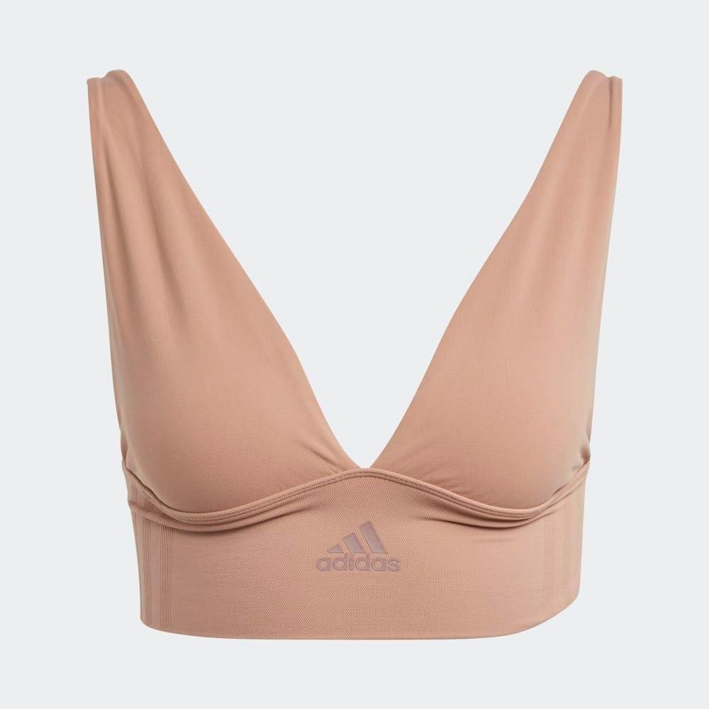 image:imageAdidas Womens MicroStretch Lounge BraSeamless Comfort amp SupportToasted Almond