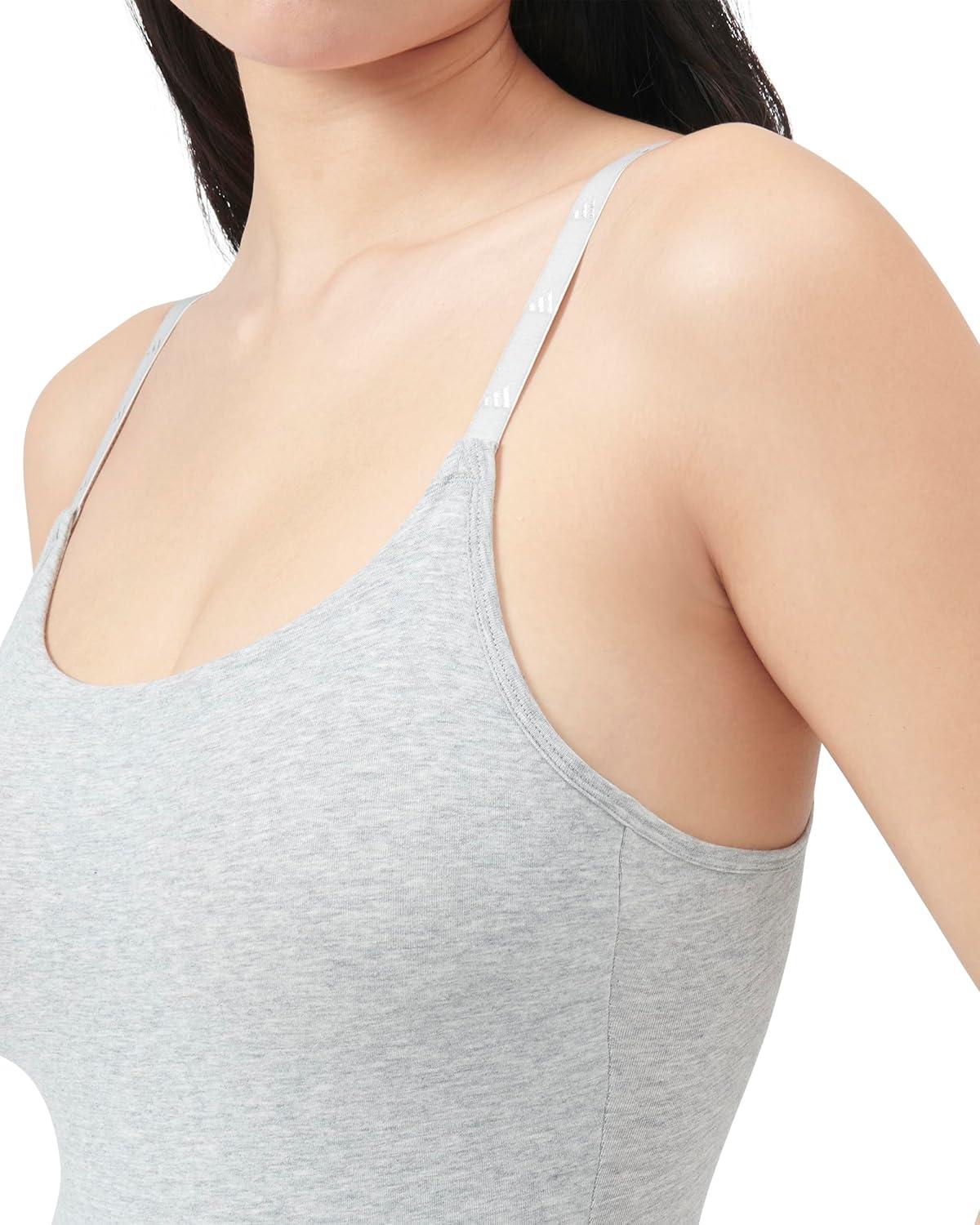 image:imageadidas Womens Active Essentials Cotton BodysuitMedium Heather Grey