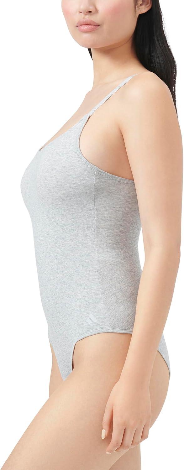 image:imageadidas Womens Active Essentials Cotton BodysuitMedium Heather Grey