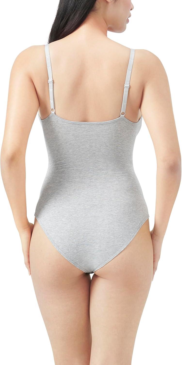 image:imageadidas Womens Active Essentials Cotton BodysuitMedium Heather Grey