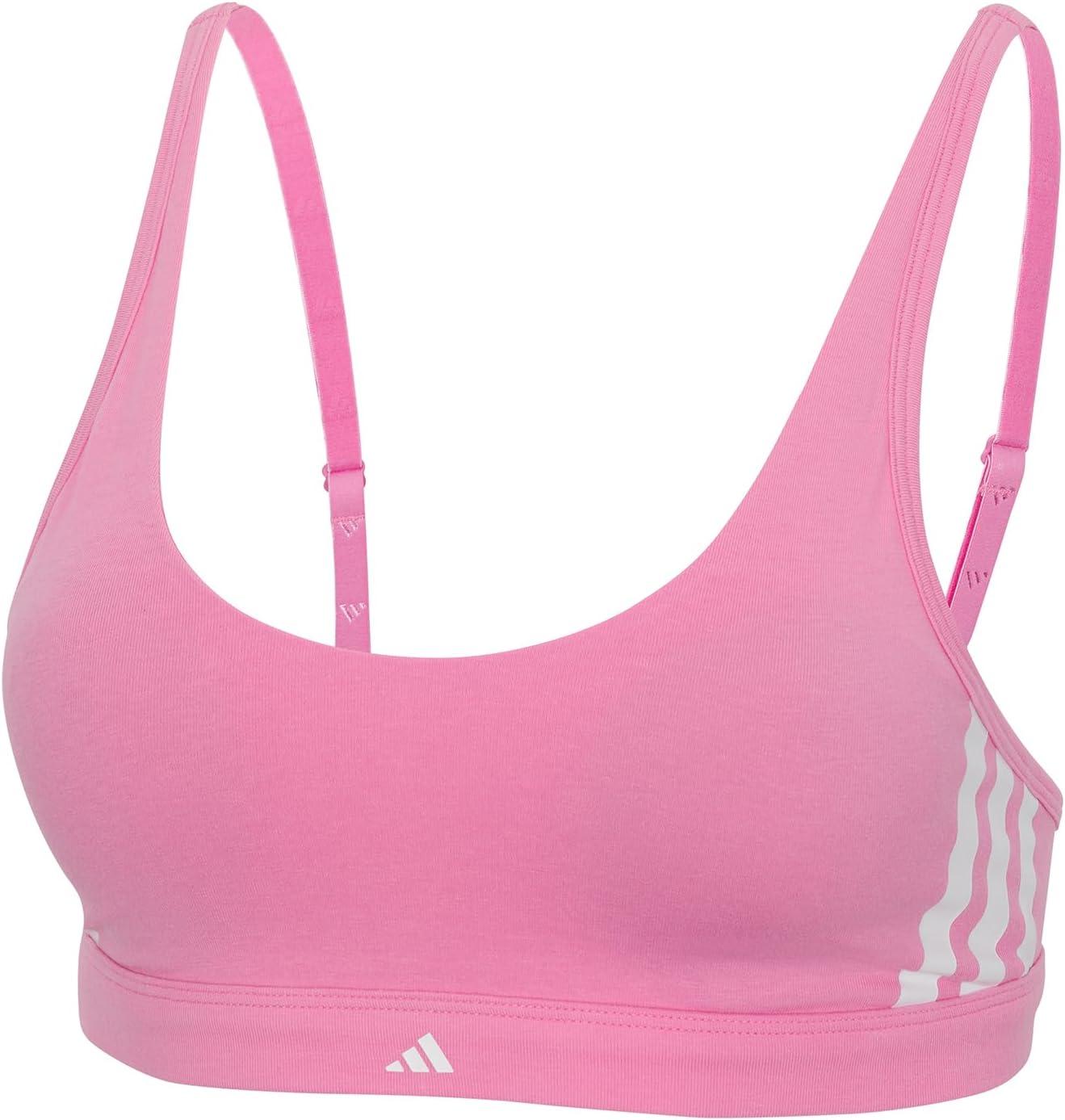 image:imageadidas Womens Active Essentials Cotton Scoop BraletteSt Tropic Bloom