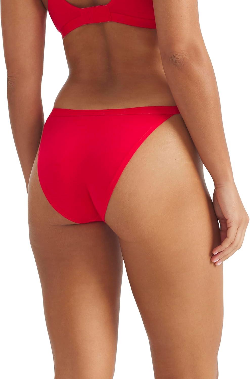 image:imageadidas Womens Active Essentials Cotton String Bikini UnderwearHeather Grey WhitePure Ruby