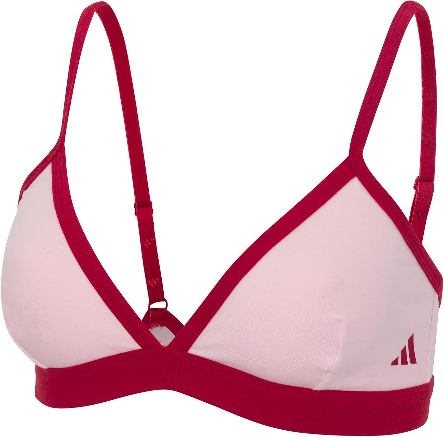 image:imageadidas Womens Active Essentials Cotton Triangle BraletteClear Pink