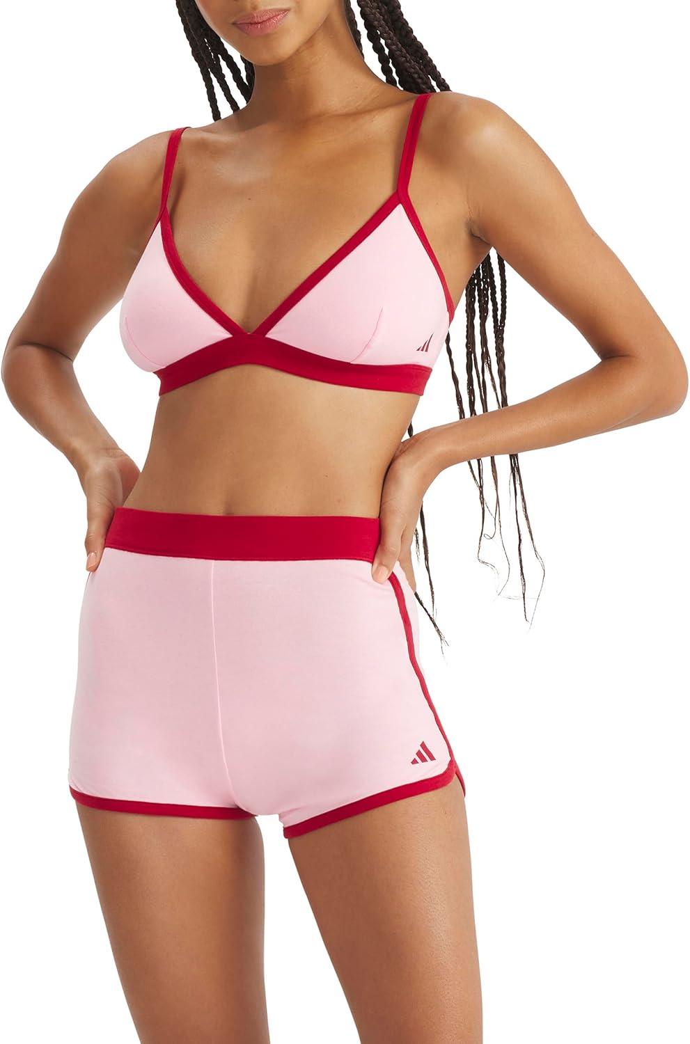 image:imageadidas Womens Active Essentials Cotton Triangle BraletteClear Pink