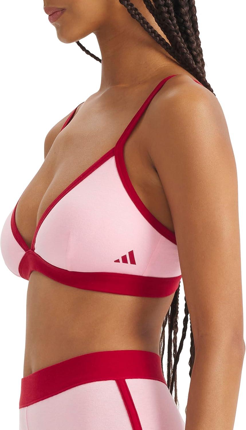 image:imageadidas Womens Active Essentials Cotton Triangle BraletteClear Pink