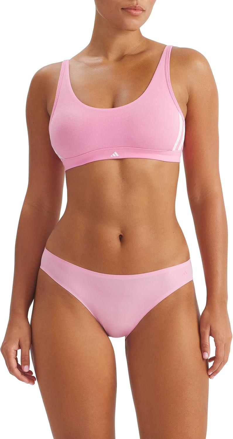 image:imageadidas Womens Active Light Flex Bikini UnderwearToasted AlmondBlackSt Tropic Bloom