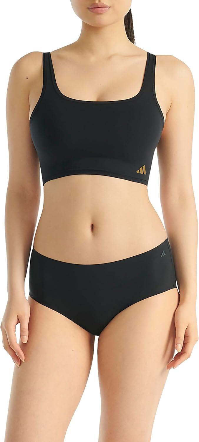 image:imageadidas Womens Active Light Flex Hipster UnderwearBlack Sandy PinkWonder Sage