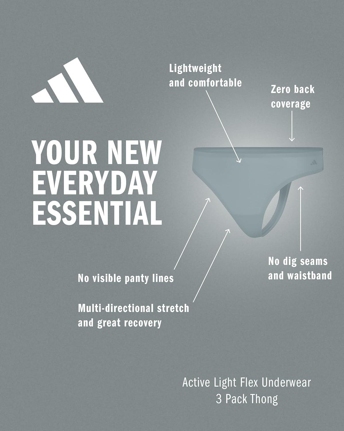 image:imageadidas Womens Active Light Flex Thong UnderwearBlack