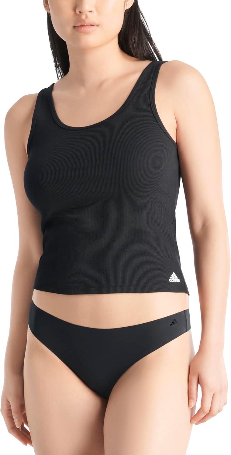 image:imageadidas Womens Active Light Flex Thong UnderwearBlack Sandy PinkWonder Sage